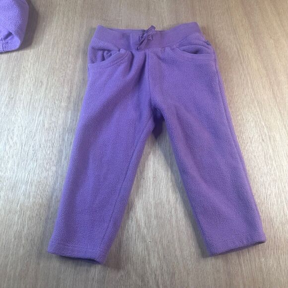 Baby Gap Toddler 2T Fleece Hoodie Sweatshirt & Pants Set Purple Warm Cozy Outfit - Picture 3 of 4